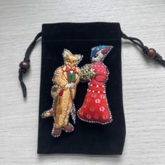 アニメージュとジブリ展　刺繍ブローチ　バロン＆ルイーゼ　耳をすませば　tamao 特集 - 耳をすませば | どんぐり共和国そらのうえ店