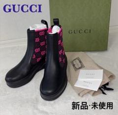 GUCCI グッチ　シェリーライン　サイドゴアブーツ　ブラック　36 GUCCI グッチ シェリーライン サイドゴアブーツ ブラック 36
