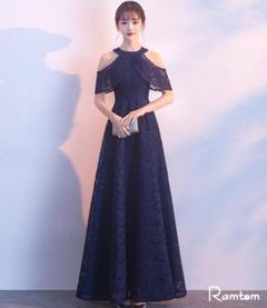 M シアンパーティードレス ロング丈ワンピース 結婚式 可愛い