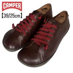 【極美品】CAMPER (39) ペウカミ レザー スニーカー 革靴 ブラウン 極美品】CAMPER (39) ペウカミ レザー スニーカー 革靴 ブラウン