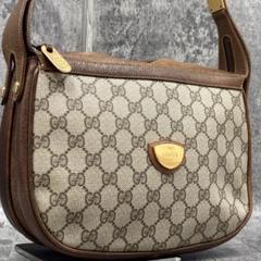 ✨美品✨GUCCI GG ショルダーバッグ レザー ブラウン ロゴ ゴールド金具