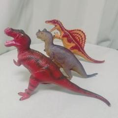 恐竜 ソフビ フィギュア 3体セット - メルカリ