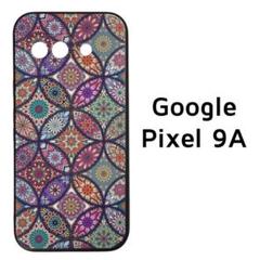 Google Pixel9a カラフル 丸タイル カバー