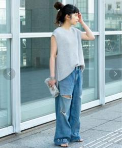 AP STUDIO Lightgraybeige linenノースリーブknitのサムネイル