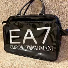 極美品 EMPORIO ARMANI EA7 エナメル ゴルフバッグ 黒