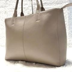 美品 MARYQUANT トートバッグ レザー ベージュ 肩掛け - メルカリ
