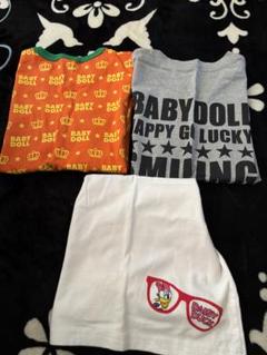 （美品）BABYDOLLミニーマウス Tシャツ 3点セット 140cm