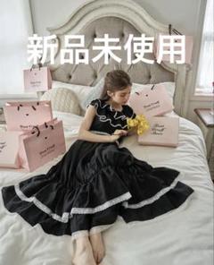 【新品未使用】charming frill black dress