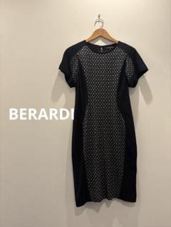 BERARDIベラルディ 半袖切替ワンピース ブラックレース size4