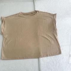 Tシャツ レディース 半袖 ショート丈 フレンチスリーブ ライトブラウン