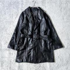 DESCA.GGERI　レザージャケット　羊革　トレンチコート　ショールカラー