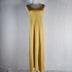 良品 Plain less シルク混 ノースリーブワンピース ロングワンピースM