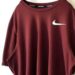 ナイキ NIKE ロゴ メッシュドライフィット Tシャツ L レッド 赤 古着