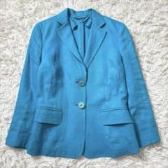【美品】マックスマーラ サマージャケット リネン混 銀タグ 大きいサイズ 42 Weekend Max Mara｜リネン混ストライプテーラードジャケット