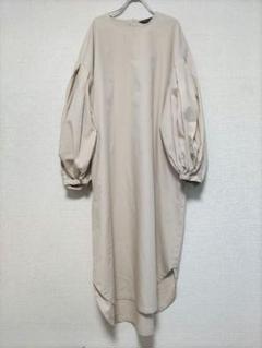 mizuiroind 美品 ベージュ バルーンスリーブ ロングワンピース