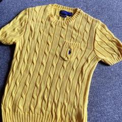 ポロラルフローレン　半袖ニット　イエロー　XS POLO RALPH LAUREN - ラルフローレン 半袖ニット ニット