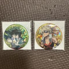 ヒロアカ 爆豪勝己　ステンドグラス風ホログラム缶バッジ　まとめ売り　バラ売り可 再販分】僕のヒーローアカデミア ステンドグラス風