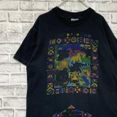 USA製90sヴィンテージTシャツ！シングルステッチ　ブラック半袖古着　L 22