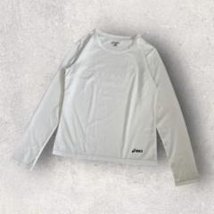 【asics】アシックス ポリエステル インナー スポーツ カットソー 白