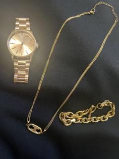 CELINE 18KGP .NIXON.チェーンブレスレット3gold set