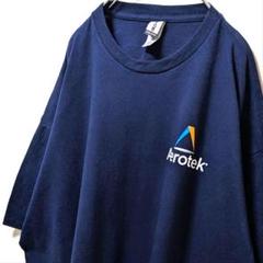 ギルダン エアロテック ロゴ Tシャツ ネイビー 紺色 2XL 古着