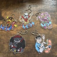 アクリルキーホルダー　ストリート系　5個セット