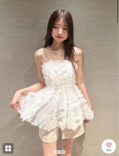 SNIDEL チュール刺繍ベアペプラムTOPS 新品未使用タグ付き SNIDEL チュール刺繍ベアペプラムTOPS