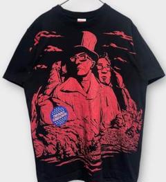 電気グルーヴ ラシュモア山 半袖 Tシャツ 石野卓球 ピエール瀧 ブラック