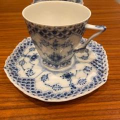 ロイヤルコペンハーゲン ブルーレース コーヒーカップソーサー1客