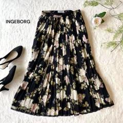 INGEBORG インゲボルグ 花柄 プリーツ ロングスカート INGEBORG インゲボルグ ピンクハウス プリーツロングスカート