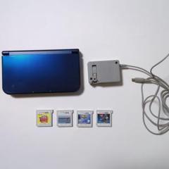 お値下げ☆Nintendo 任天堂　3DS　LL ブルー　ソフト4本セット