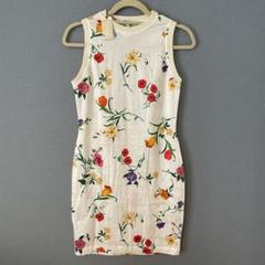 【新品・未使用】GUCCI 花柄ノースリーブミニワンピース GUCCI - GUCCI(グッチ) ワンピース サイズXS レディース