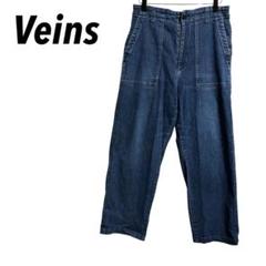 【Veins】デニムワイドパンツ　ウエストゴム　日本製　メンズ　M