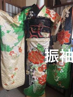 振袖古典柄6点セット大柄花紋様