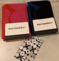 マリメッコ mariekko Unikko ウニッコ柄 ミニタオルハンカチ 2枚
