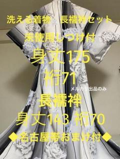 美品 正絹 袷 着物“花の影に繊細で優美なヤジロベー♪”長襦袢 T-71