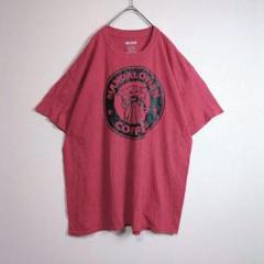 Tシャツ (XL) マンダロリアン プリント 大きいサイズ ゆるダボ 赤系 古着