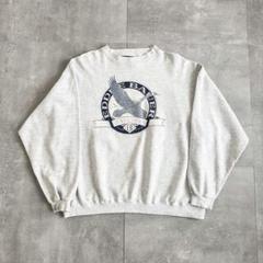 1990's Eddie Bauer オートミール プリント スウェット