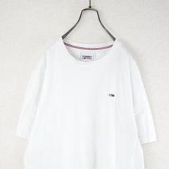 H216*トミーヒルフィガー☆ワンポイント☆半袖☆Tシャツ☆カットソー☆白☆L