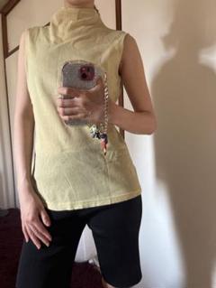 vintage see-through lime tank top