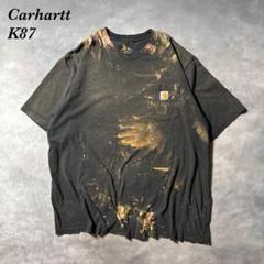 P65 古着Carhartt K87 へビーウェイトTシャツ　マーブルフェード