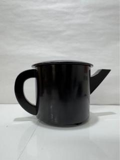 湯桶 黒漆塗 茶道具 美品 水注 湯斗 片口 水次 湯の子 茶道具 水次 水注 片口水次 溜塗り 海松波 淡々斎好写し 塚本規