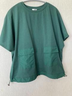ESSEME 裾ドロストTシャツ　グリーン　Mサイズのサムネイル