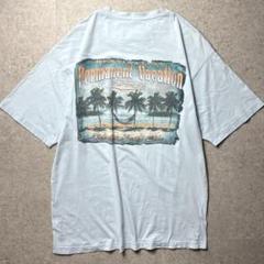 NEWPORT BLUE 半袖Tシャツ　両面プリント　ビーチ　バカンス　水色　L