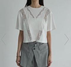 【大幅値下げ】LE CIEL BLEU ルシェルブルー Tシャツ レース 白のサムネイル