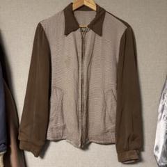 50s 60s 千鳥格子 ギャバジャン サイズ44 ヴィンテージ レーヨン