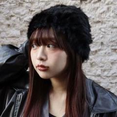 売り切りSALE♥️ラビットファー ニット帽のサムネイル