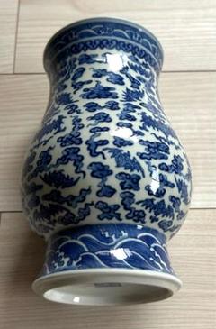 中国古美術 時代物 染付 扇子型 山水図 皿 三足皿 飾皿 唐物