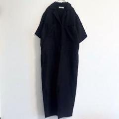 ebure 近年 リネンビスヘリンボーンオールインワン ジャンプスーツ 麻混