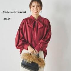 Droite lautreamont 2WAY タイプライターボウタイブラウス